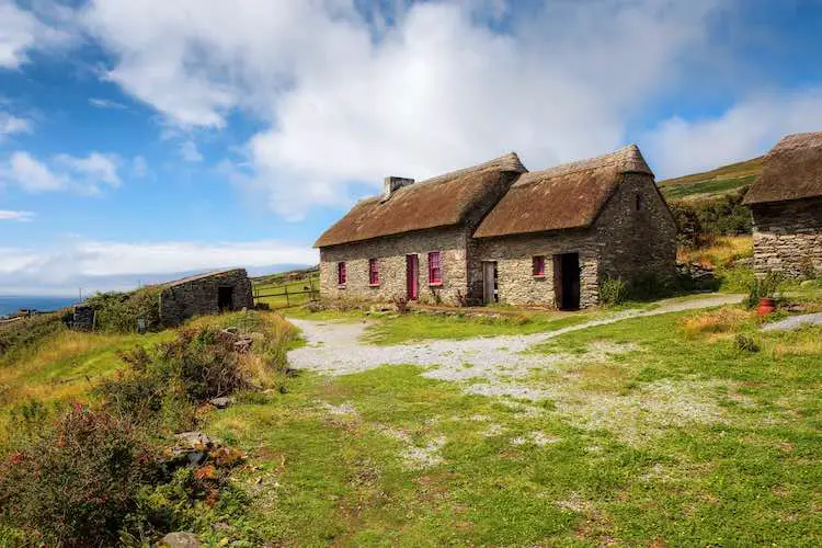 Slea head famine cottages in irland