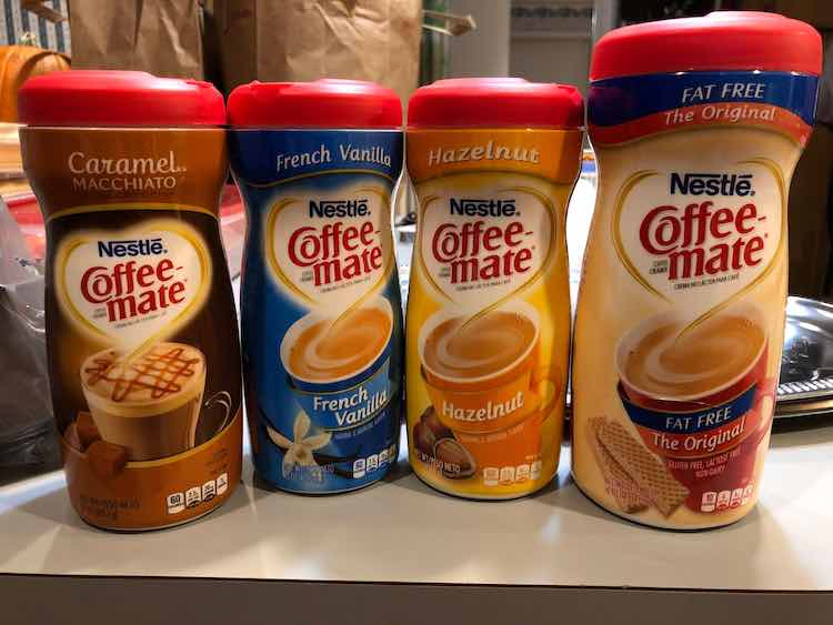 Grapeland, texas, 25. oktober 2018: coffee mate coffee creamer sorte